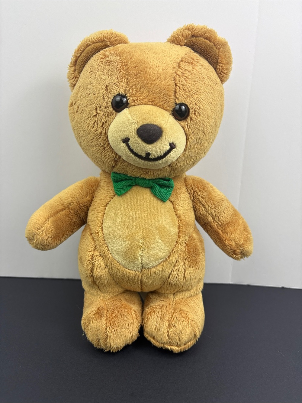 Gund Kraft Peanut Butter Teddy Bear Plush Green Bow Tie